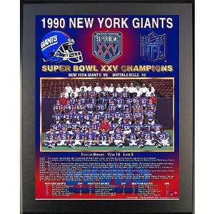 Healy New York Giants Super Bowl Xxv Champions Team Picture Plaque 