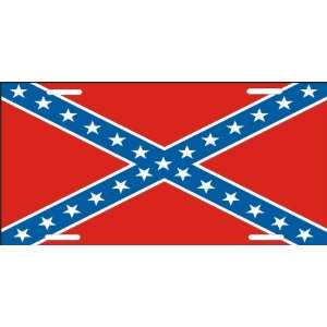 Rebel Southern Confederate Flag Aluminium License Plate Vehicle Tag 6 