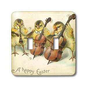 Cassie Peters Vintage   Easter Chicks   Light Switch Covers   double 
