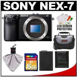  Sony Alpha NEX 7 Digital Camera Body (Black) with 16GB 