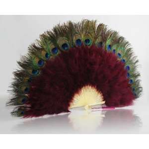  Single Row Peacock Fans Wine Toys & Games