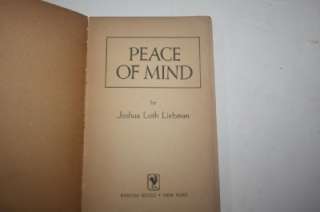 Peace Of Mind by RABBI Joshua Loth Liebman best seller  