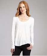 white jersey scoop neck long sleeve t shirt style# 320009601