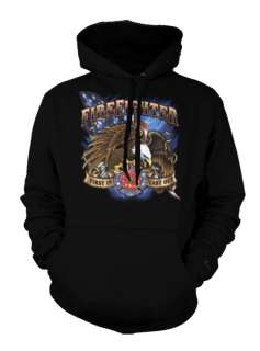 Eagle Emblem Firefighter First In Last Out Hoodie  
