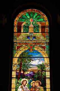 100 year old Stained Glass Window, Tiffany style, #1  