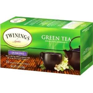 Green Tea, Jasmine, 25 Tea Bags, 1.76 oz (50 g)  Grocery 