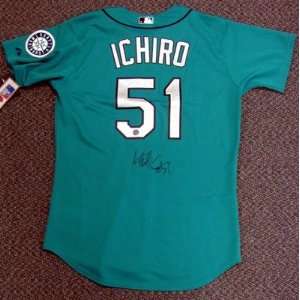 Ichiro Suzuki Autographed/Hand Signed Seattle Mariners Teal Jersey #51 