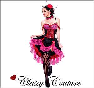 Moulin Rouge Burlesque Showgirl Cabaret Costume   Sz S/M/L Plus Size 