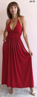XOXO SEXY RED HALTER LONG EVENING AFTER 5 DRESS M NEW  