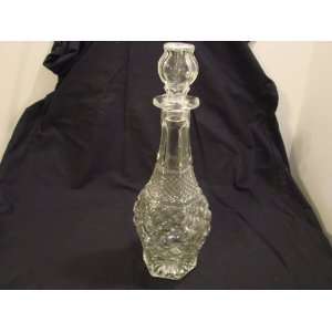  Crystal Pressed Glass Wine Decanter 