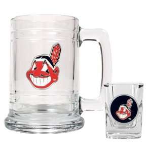 Cleveland Indians MLB Boilermaker Set   Primary Logo