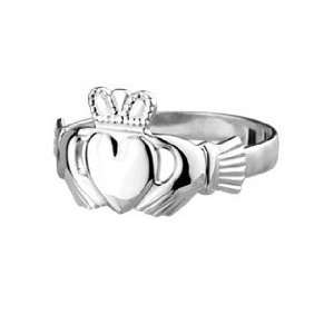  Sterling Silver Ladies Standard Claddagh Ring   Size 9.5 