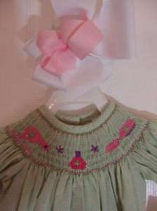 NWT CASTLES and CROWNS smocked BEAUTY SCHOOL longall 6m  