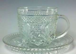 Arcoroc Durand ANTIQUE CLEAR Cup and Saucer Sets 3  