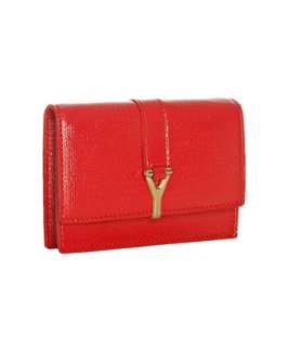 Yves Saint Laurent lobster patent leather Chyc card holder   