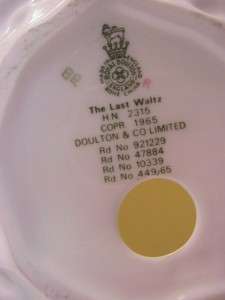 ROYAL DOULTON THE LAST WALTZ 1965  