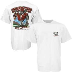   Alabama Crimson Tide White Pest Control T shirt
