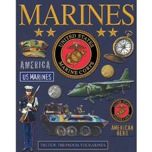  K&Company Military Deluxe Foil Embossed Stickers Marines 