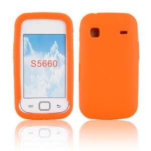   S5660 Galaxy Gio Orange Hydro Silicone Protective Case Electronics