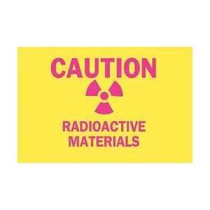 Caution Radiation Sign,10 X 14in,eng   BRADY  Industrial 