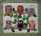 Quilt PATTERN Whooters owl hooters applique easy fun