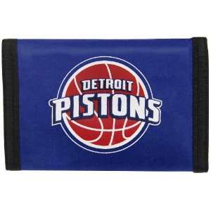   Detroit Pistons Royal Blue Nylon Tri Fold Wallet