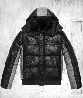 New Mens Down Jacket Coat Winter Parka Fur  collar Hooded 3 colors 4 