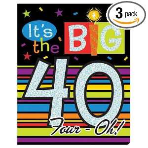   Party Invitations, The Big 40, 8 Count (Pack of 3) Health & Personal