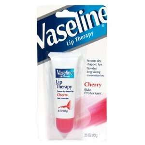  Vaseline Lip Therapy Petroleum Jelly, Cherry Flavor .35 Oz 