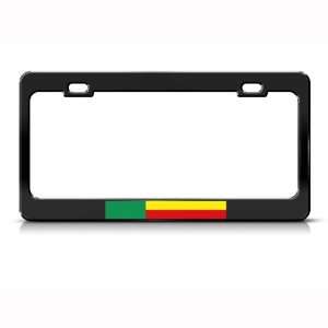 Benin Flag Black Country Metal license plate frame Tag Holder