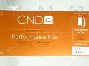 CND Creative Nail Design PERFORMANCE Tips WHITE 360ct  