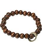 Heather Pullis Designs Brown Wood Bracelet with Silver Ring After 20% 