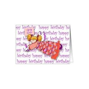  22 Years Old Cupcake Angel Birthday Card Toys & Games