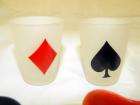   Shot Glasses / Ashtrays Diamonds, Hearts, Spades, Clubs Poker Night