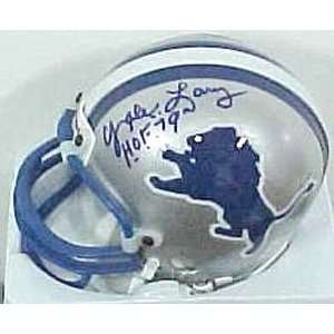 Yale Lary Autographed Mini Helmet 