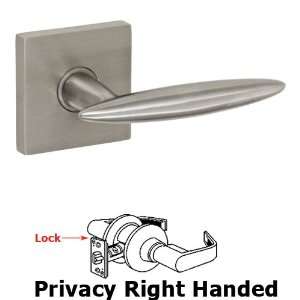 Right handed privacy 3010 lever with square rose in brushed stainless