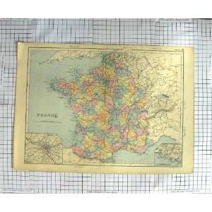  ANTIQUE MAP c1790 c1900 FRANCE PARIS PLAN MARSEILLE