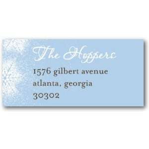  Holiday Return Address Labels   Dusted Snowflakes Boy By 