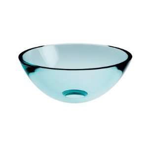 Linea 11.8 x 11.8 Acquaio Vessel Sink Glass Finish White, Faucet 