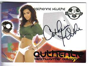 2006 Benchwarmer World Cup Soccer Catherine Kluthe Autograph AUTO 