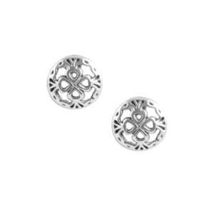  Barse Silver Overlay Button Earrings Jewelry
