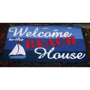  Sailboat Beach House Welcome Coir Door Mat Home Porch 