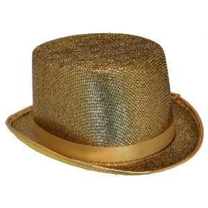  Gold Glitter Top Hat