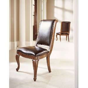 Bob Mackie Classics Leather Side Chairs   American Drew