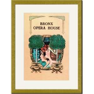  Gold Framed/Matted Print 17x23, Bronx Opera House