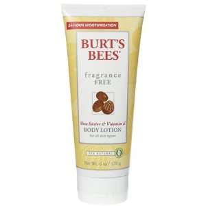  Burts Bees Body Lotion, Fragrance, Free, 6 oz (Quantity 