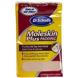 Dr. Scholls Moleskin Plus 3 Strips 0.04 oz (Quantity of 5)