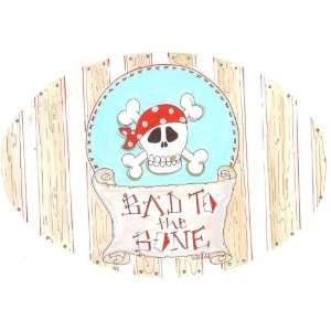    The Kids Room Bad to the Bone with Skull Oval Wall Plaque Baby