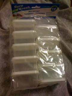 New Sure Fresh 10 small mini plastic storage containers for food 