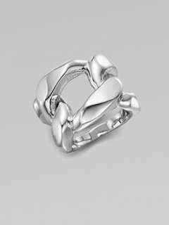 Michael Kors   Structured Chain Link Ring/Silvertone